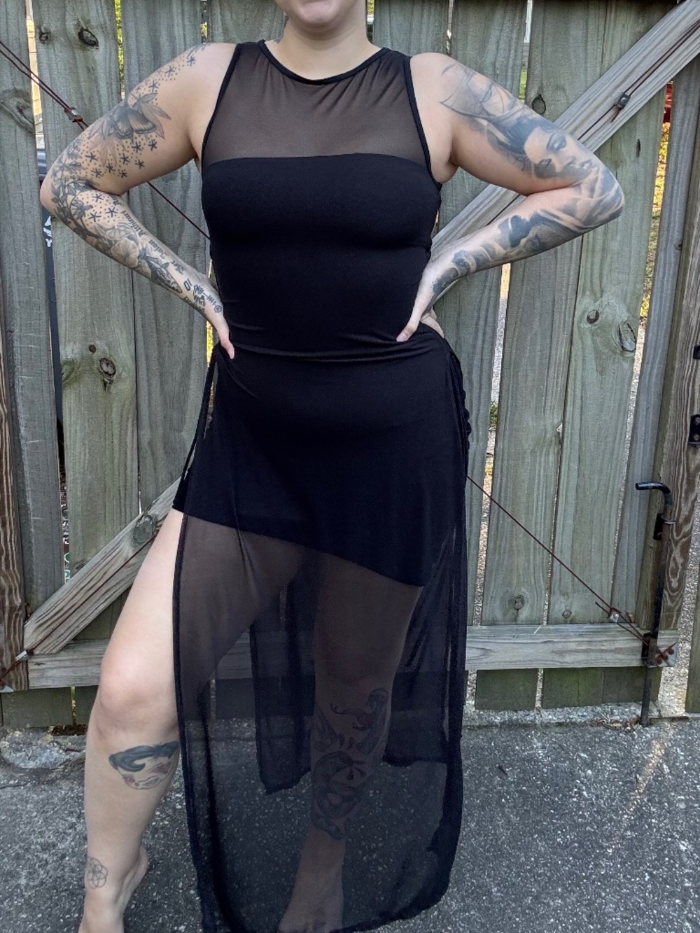 Shein Sheer Full Length Dress